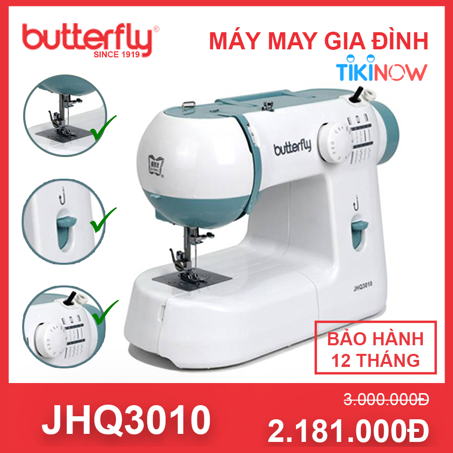 Máy May Gia Đình Cơ Bản Butterfly JHQ3010 - Hàng Chính Hãng