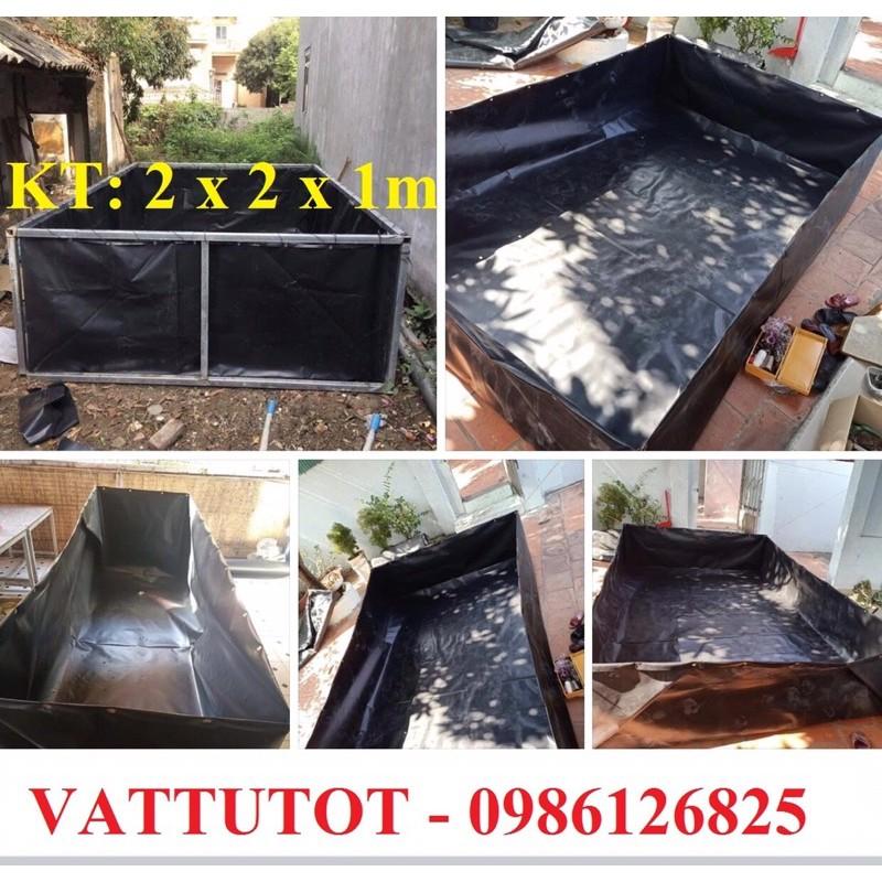 BỂ BẠT NUÔI ỐC, NUÔI CÁ BẰNG HDPE KT 2x2x1m