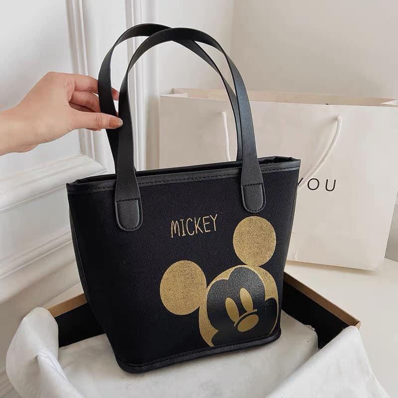 Túi xách nữ bản to đeo vai xách tay hình Mickey hàng Quảng Châu cao cấp 4 màu siêu đẹp