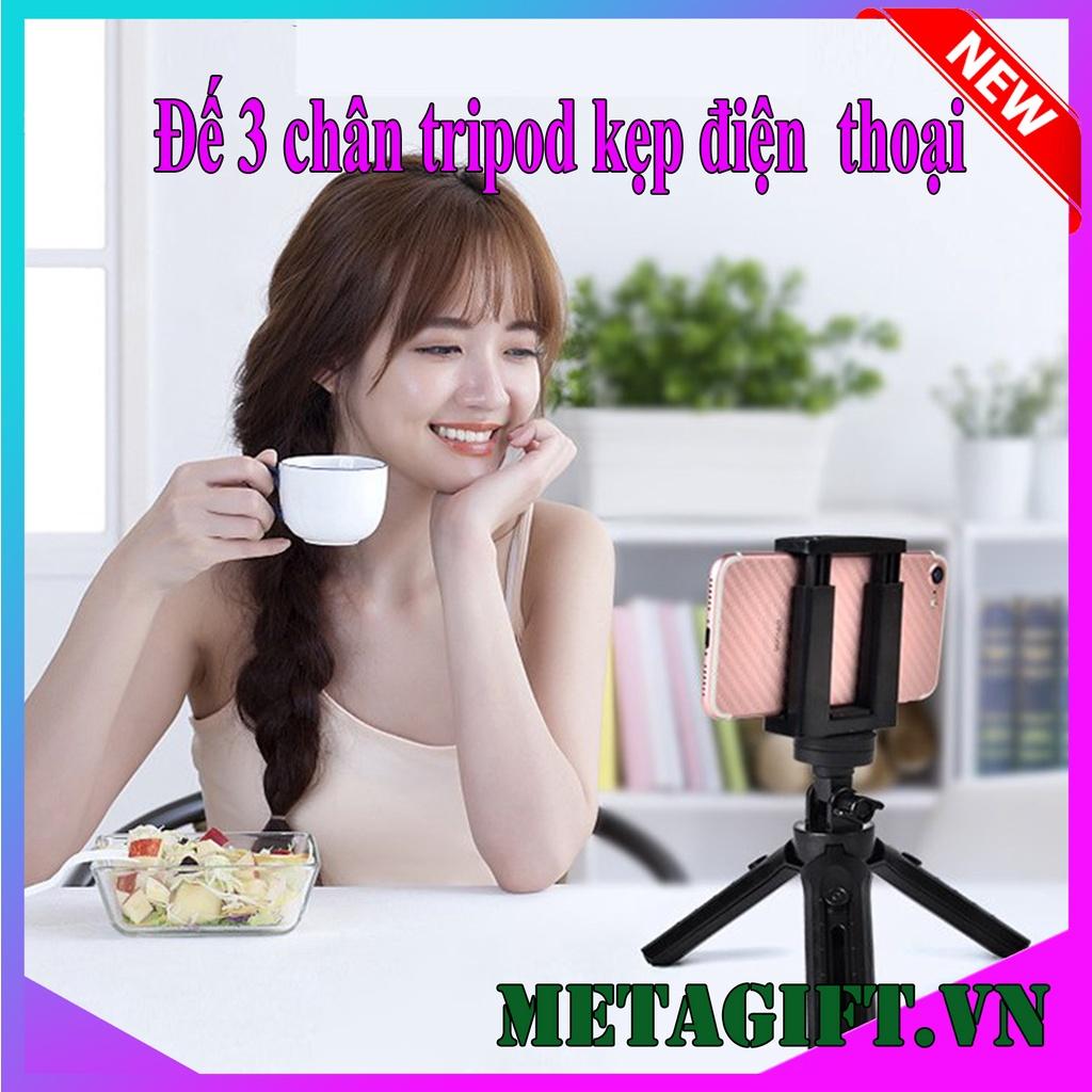 Chân đỡ cho điện thoại, tripod mini để kẹp điện thoại máy ảnh 3 chân livestream quay phim video chụp ảnh