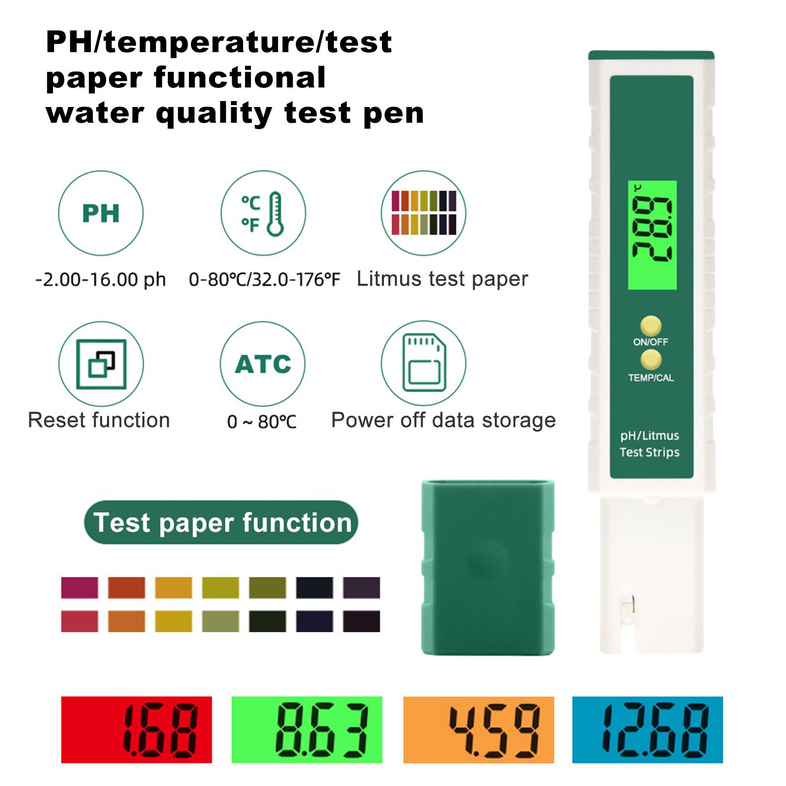 Digital PH Meter PH Tester Water Quality Tester Temperature Function