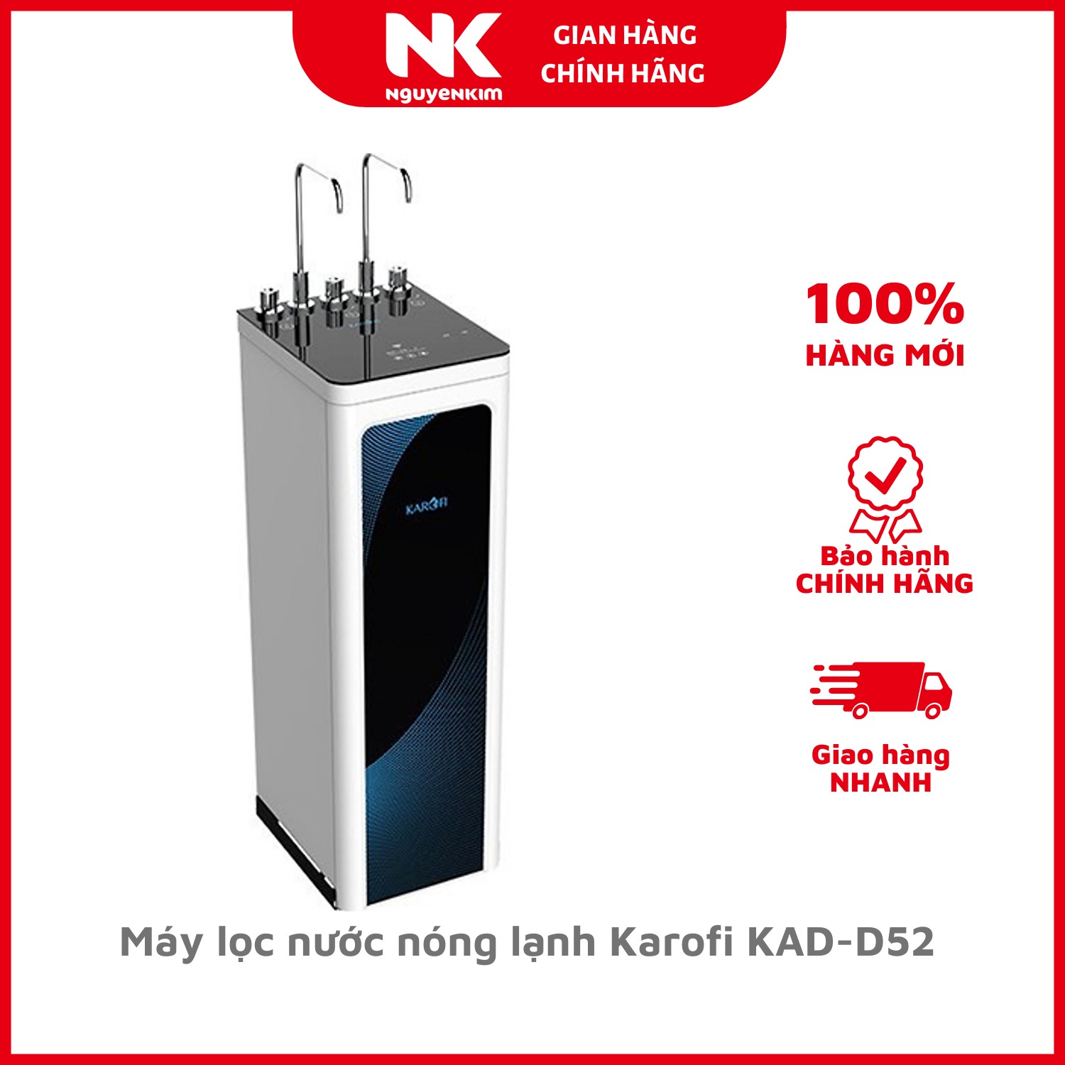 Máy lọc nước nóng lạnh Karofi KAD-D52 -Hàng Chính Hãng