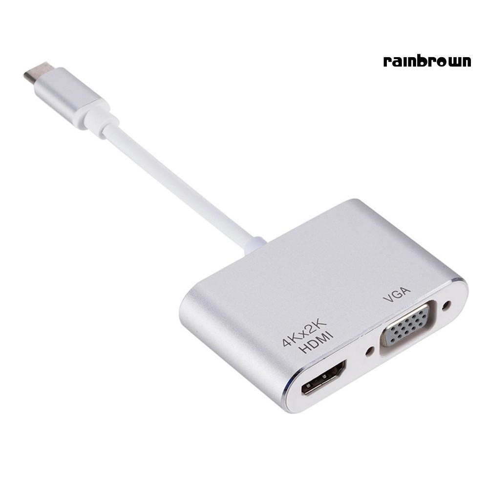 Cáp Chuyển Đổi Usb 3.1 Type C Sang Vga Hdmi 4k