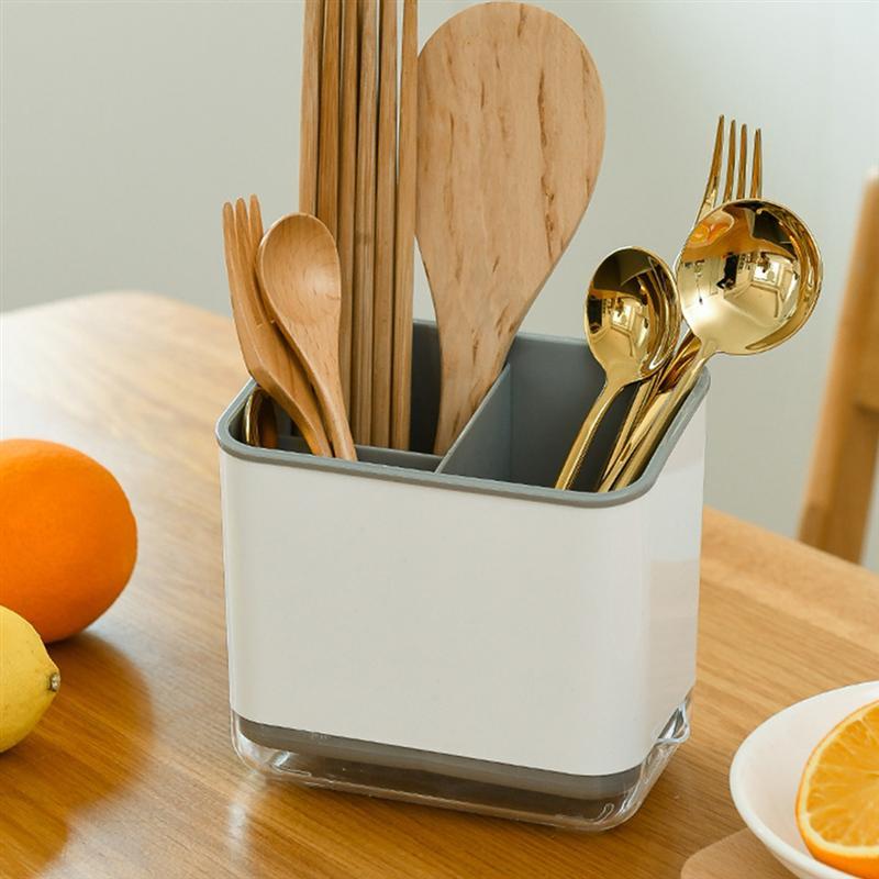 Giỏ Cắm Muỗng Nĩa Đũa Lưu Trữ Giá Đỡ 2 Lớp Dao Kéo Thoát Giá Bộ Đồ Ăn Dao Kệ Dao Kéo Nhà Tổ Chức Dụng Cụ Nhà Bếp