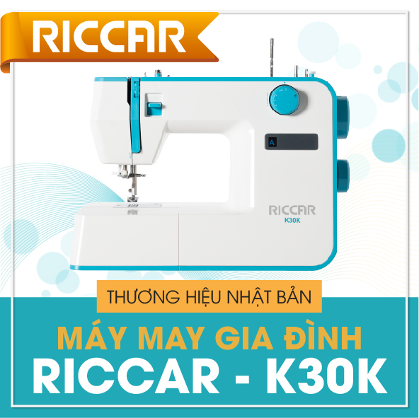 Hình ảnh Máy may gia đình RICCAR K30K - Màu xanh sang trọng - Hàng Chính Hãng