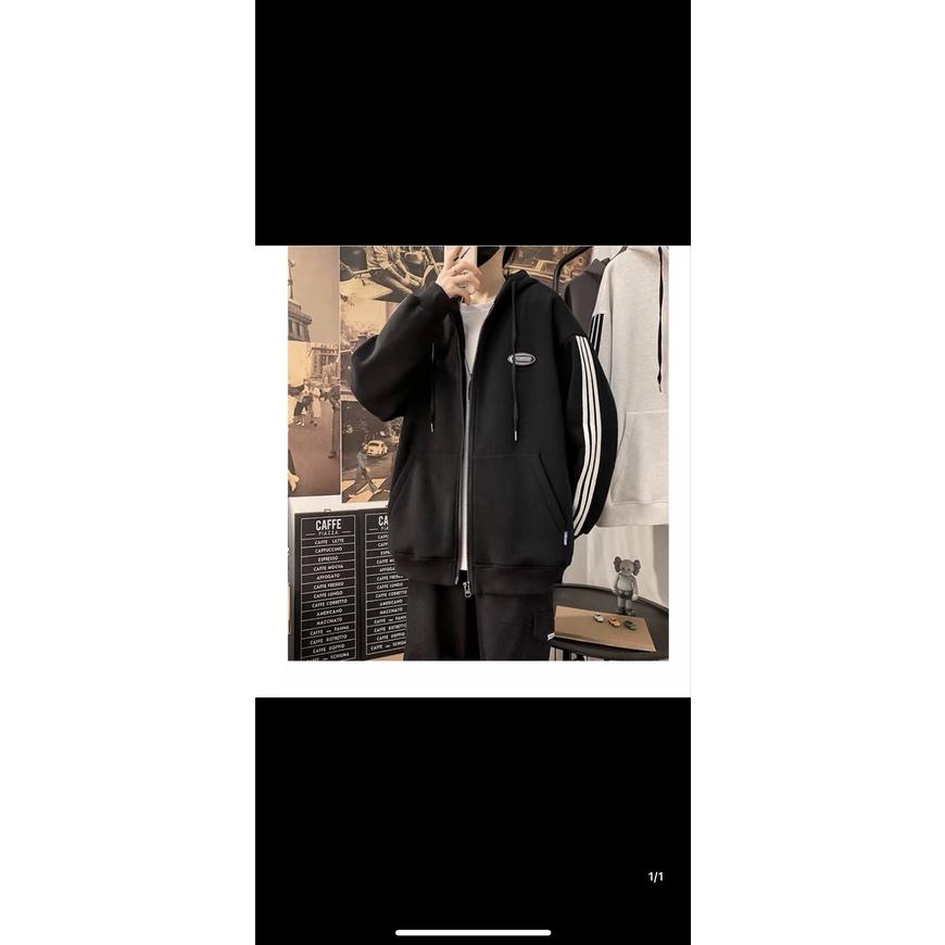 ÁO KHOÁC NỈ 3 SỌC FORM UNISEX NAM NỮ MIX ĐỀU NGẦU CỰC PHẨM TREND CỦA NĂM