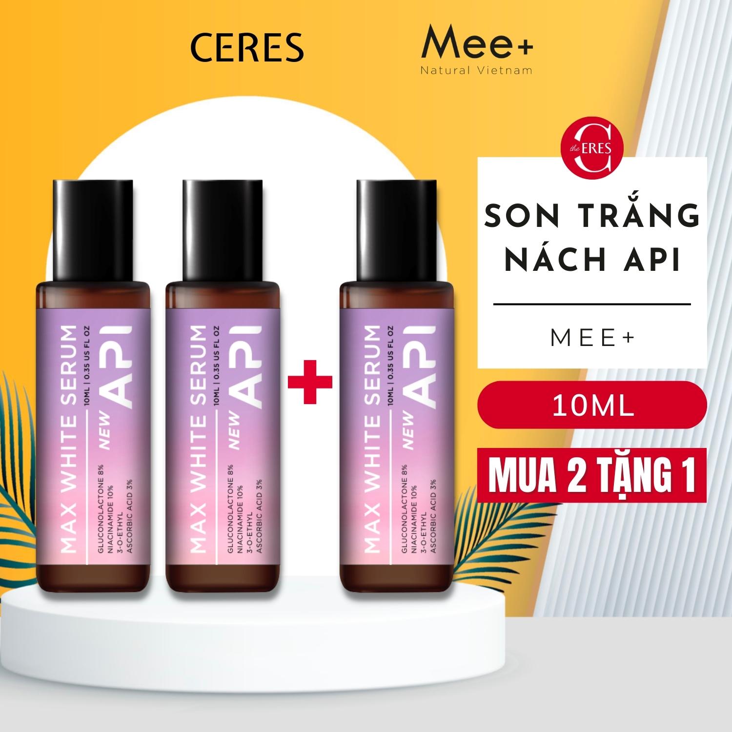 Lăn Nách API Giảm Thâm - Son Nách Mee Natural Làm Trắng Khử Mùi Hôi Cho Nam Và Nữ 10ml