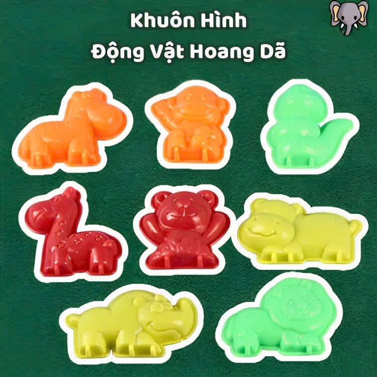 COMBO 1 kg Cát Động Lực Cát Nặn Cát Vi Sinh GỒM: 500g cát màu cam 500g cát màu xanh 6 khuôn hình 1 phao Bồ cào và xẻng SÁNG TẠO AN TOÀN PHÁT TRIỂN TOÀN DIỆN Cho Bé Trẻ Em Đất Nặn