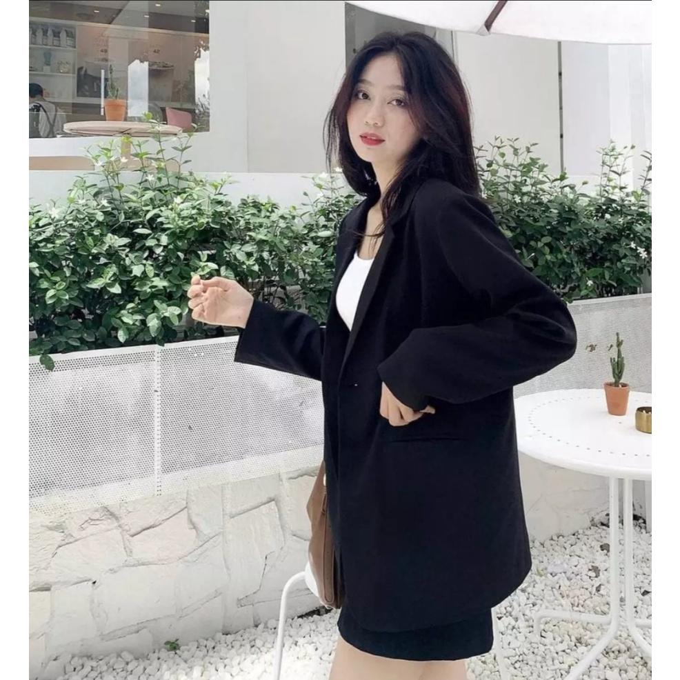 Áo Blazer tay dài màu trơn cho nữ- Áo Blazer Vest Nữ 1 Lớp Khoác Ngoài Dài Tay Nhiều Màu Kiểu Dáng Trẻ Trung