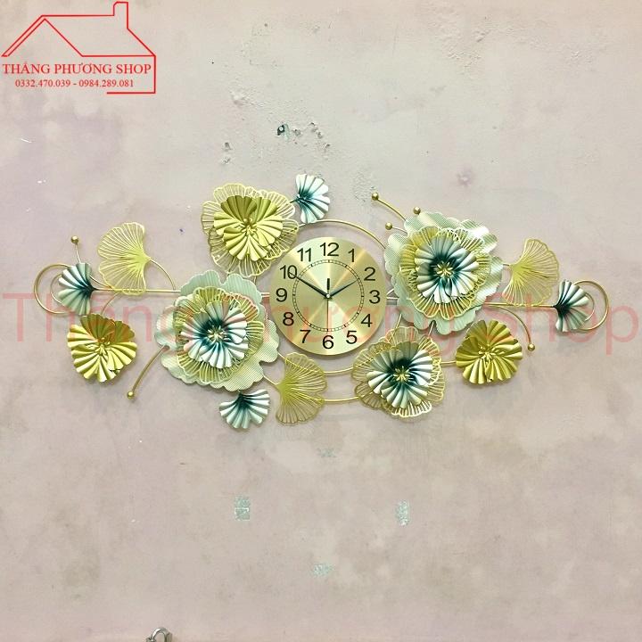Đồng Hồ Treo Tường Trang Trí Hoa Lá TP-075.