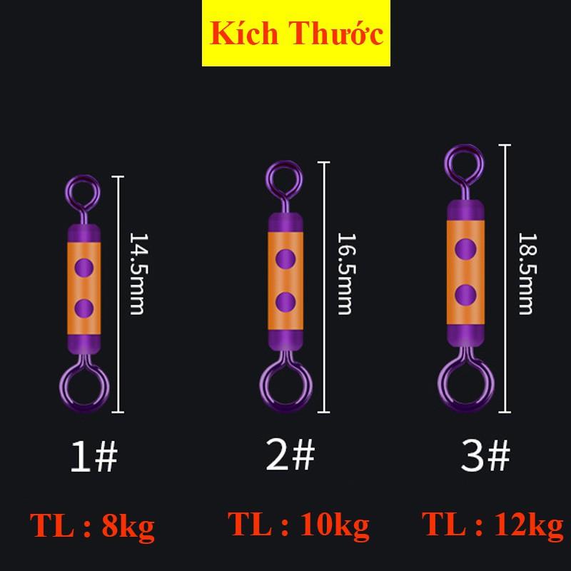 Sét 5 Khóa Link Ma ní Buộc Trục Câu Đài Câu Đơn Chống Xoắn, Trợ Lực Cao Cấp PK-38