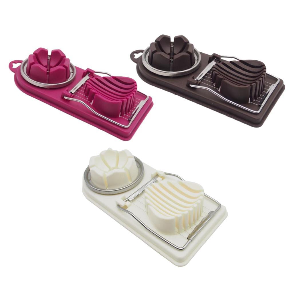 Boiled Egg Slicer Chopper Cutter Salad Cooking Kitchen Tool Purple