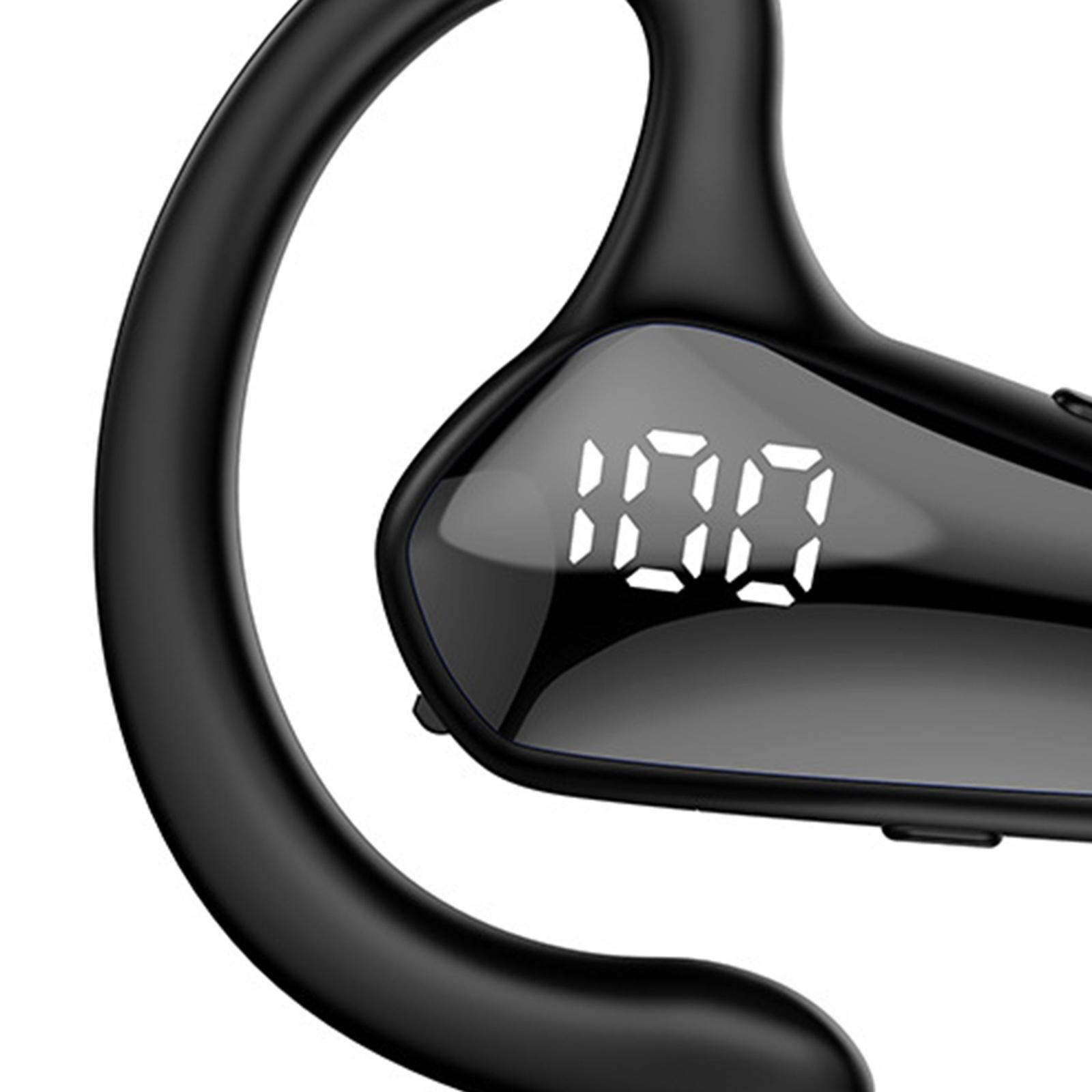 Air Conduction Headphone Durable with Mic for Driving Gym Hiking Black