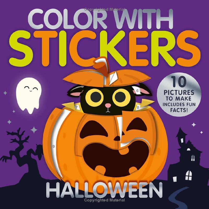 Sách ngoại văn: Color With Stickers - Halloween