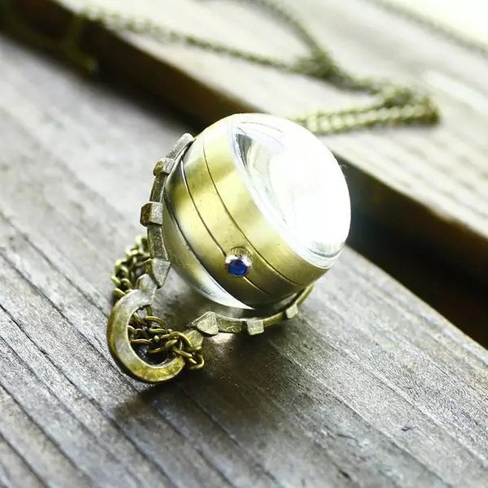 Pocket Watch Roman Characte Retro Gift Pendant Sweater Chain for Graduation