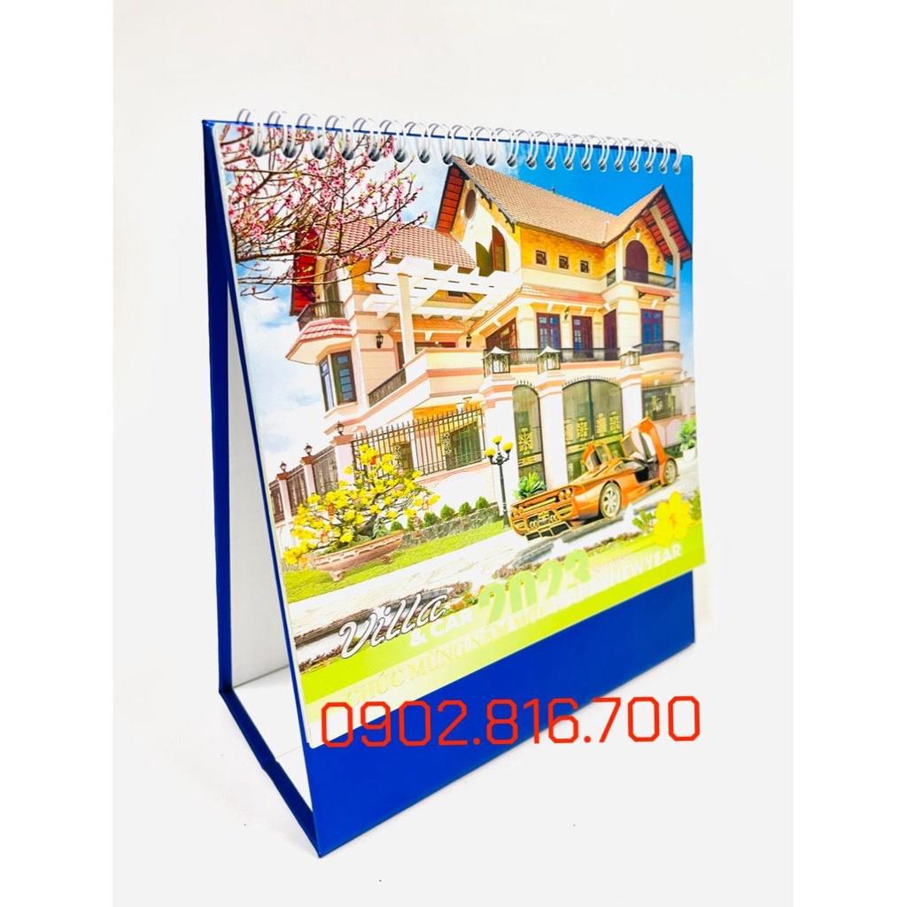 LỊCH QUÝ MÃO 2023V - LỊCH ĐỂ BÀN LÀM VIỆC KÍCH THƯỚC 20x22 cm nhiều mẫu đẹp có dải ghi chú có đủ ngày âm dương