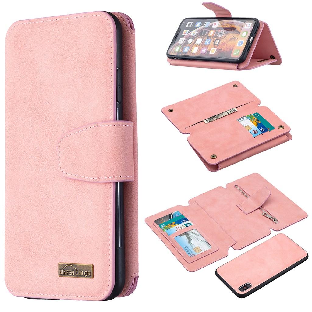 Ốp lưng điện thoại dạng ví da lật có ngăn đựng thẻ cho iPhone X XS Max XR SE 2020 iPhone 8 iPhone 7 iPhone 6 6S Plus