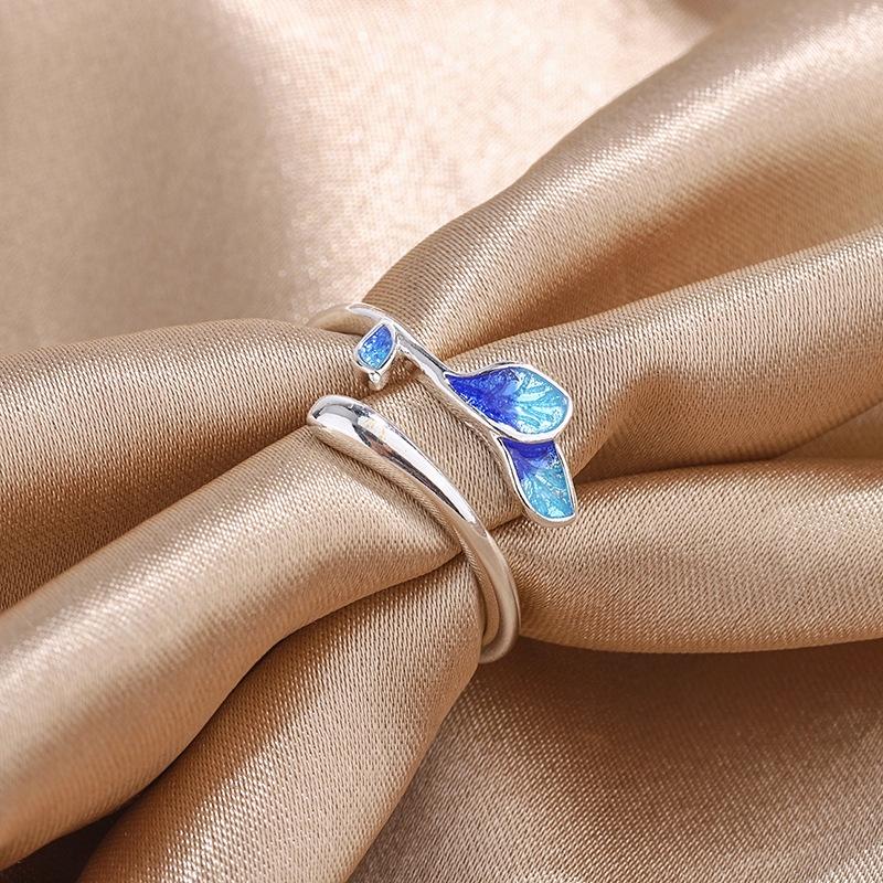 Nhẫn bạc nữ, thiết kế hở hình chiếc lá xanh, thể điều chỉnh sezi ANTA Jewelry - ATJ9012