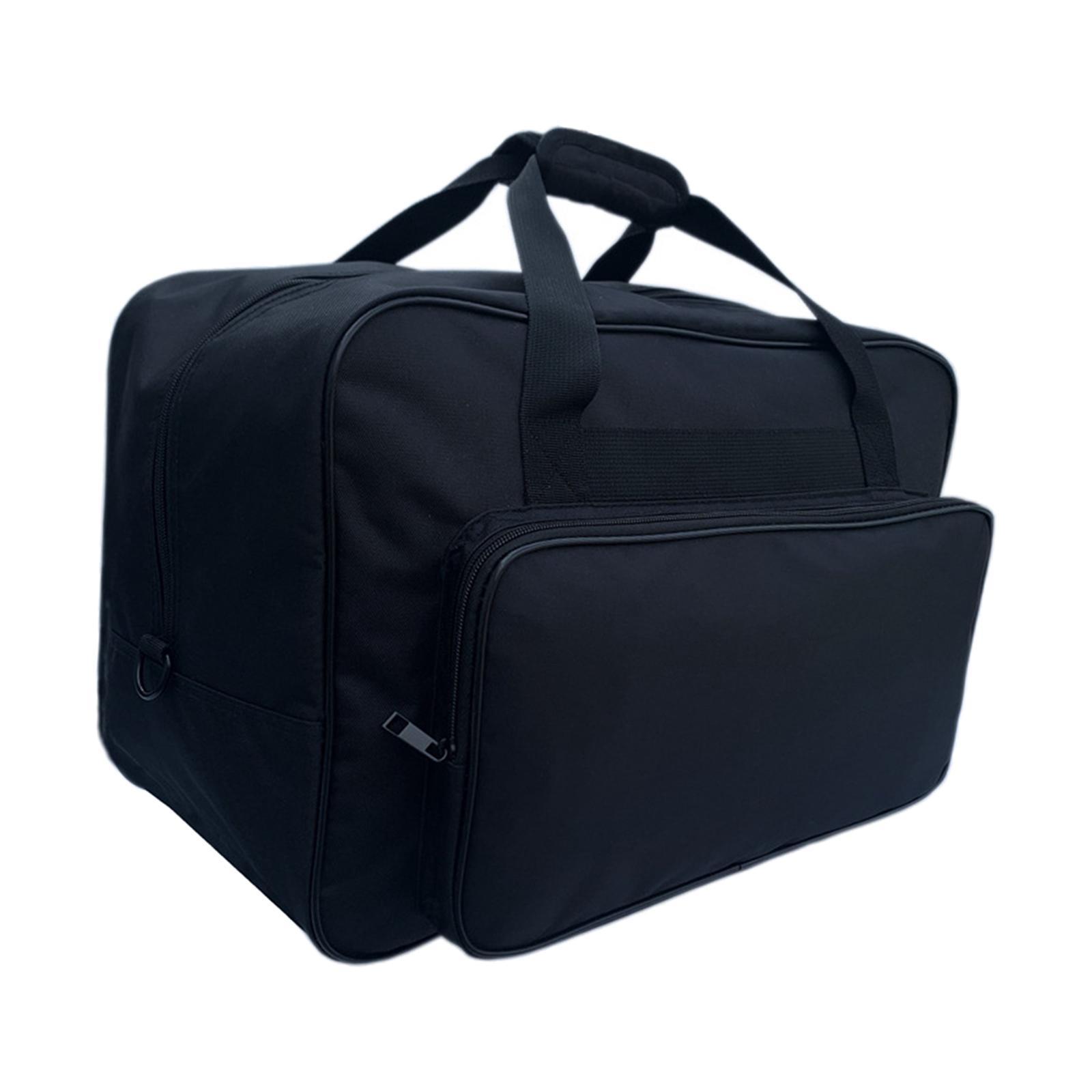 Black Sewing Machine Storage Bag Tote Shoulder Bag Portable Carrying Case Universal Oxford Cloth Travel Compatible with Most Sewing Machines