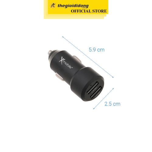 Sạc xe hơi 2 cổng USB 12W Xmobile SN-177 - Hàng Chính Hãng