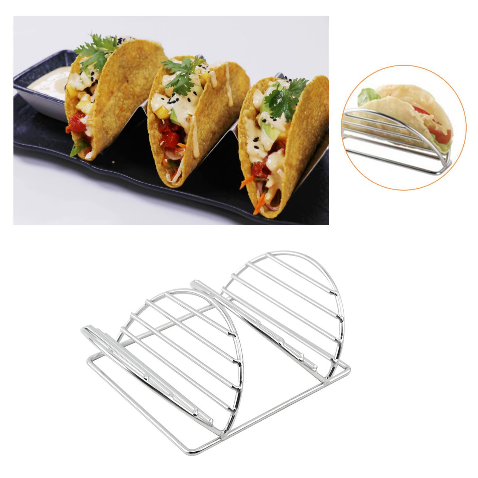 Taco Holder Stainless Steel Taco Stand Holds 2