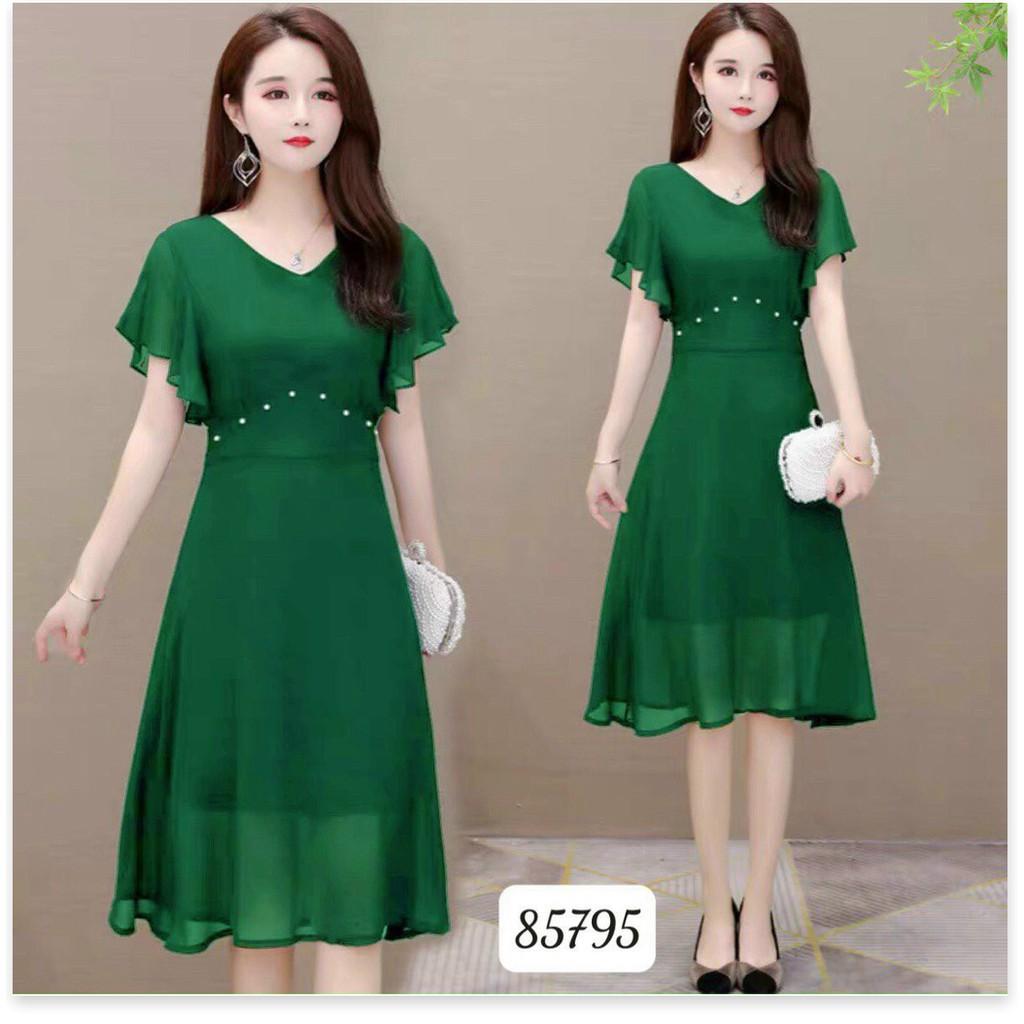 ĐẦM VOAN Ý ĐÍNH NGỌC,ĐƯỢC THIẾT KẾ HỌA TIẾT TRƠN NHƯNG KHÔNG KÉM PHẦN SANG TRỌNG THỜI TRANG KME.STORE