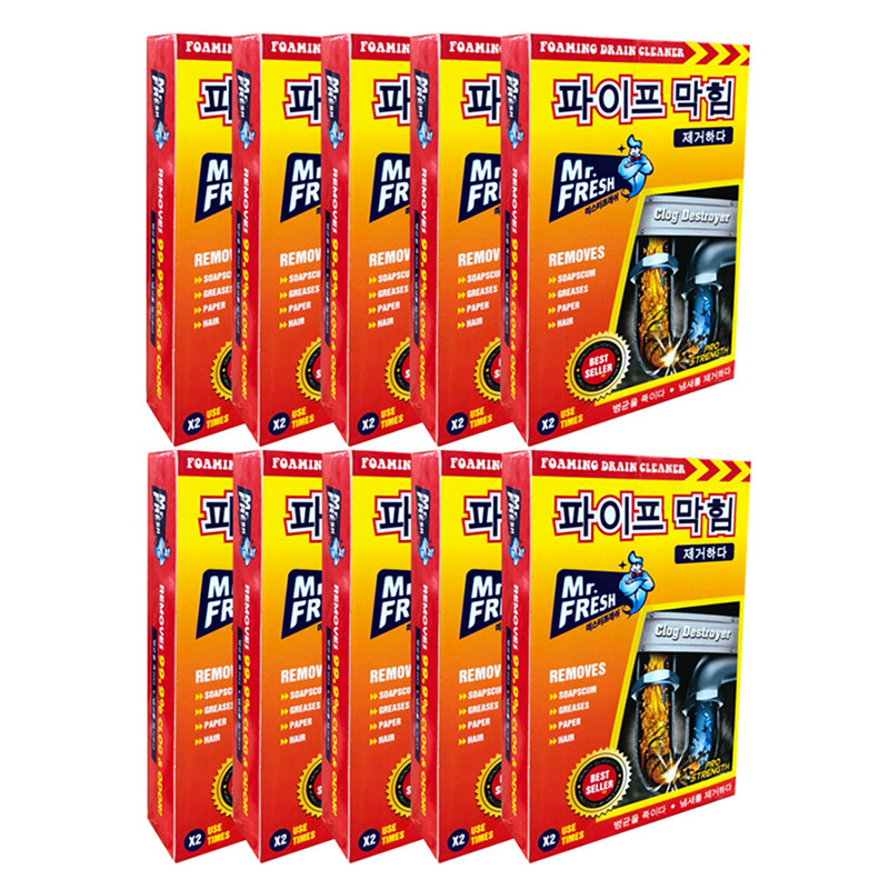Combo 10 hộp 20 gói bột thông tắc làm sạch đường ống Hàn Quốc