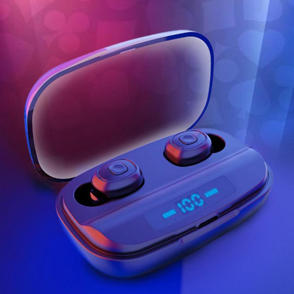New Wireless Mini Earphone 5.0 Waterproof Display Bluetooth Headset