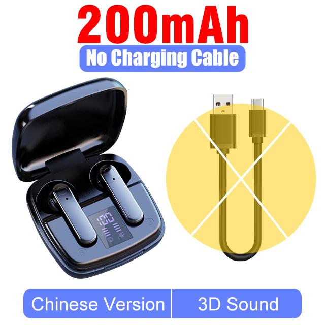 Tai Nghe Không Dây Đèn LED Hiển Thị Pin Thông Minh Bluetooth Stereo Vòm Bass Cao Cấp Gọi Tai Nghe Nhét Tai Không Dây