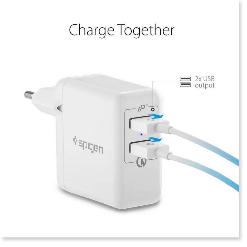 Củ Sạc Nhanh Spigen Quick Charge Wall Charger - Hàng Chính Hãng