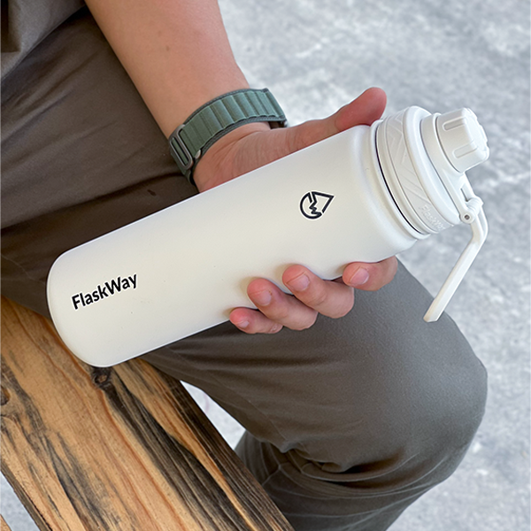 Bình giữ nhiệt FlaskWay Pure White 22oz