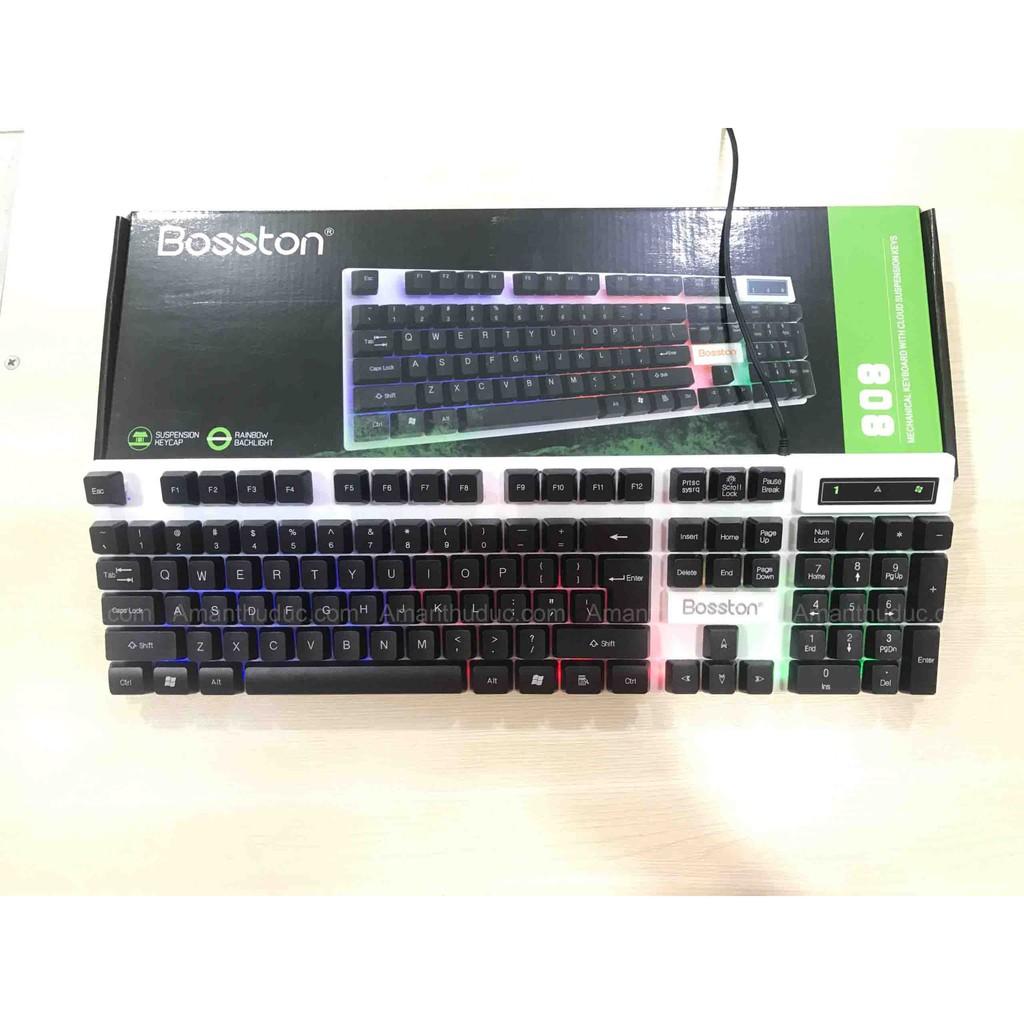 Bàn phím giả cơ Bosston G808 Led 7 màu - JL