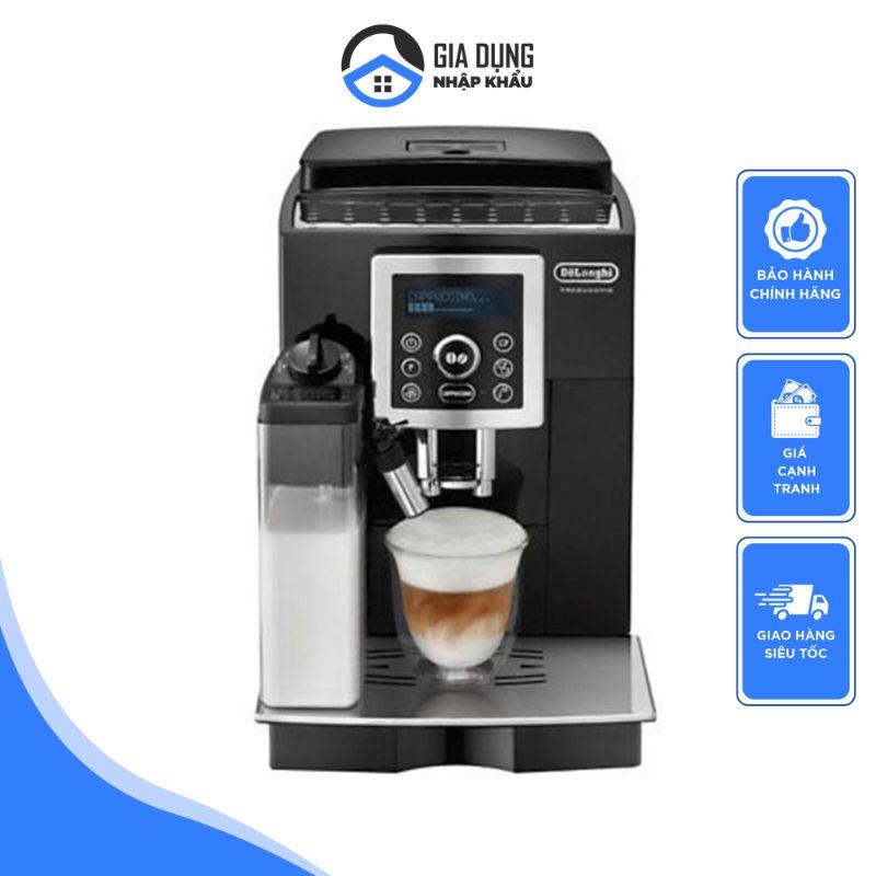 Máy Pha Cà Phê Tự Động DELONGHI ECAM 23.466.B, Máy Pha Cafe, Espresso, Cappuccino, Coffee Machine, 15 Bar, 2L, Nhập Đức