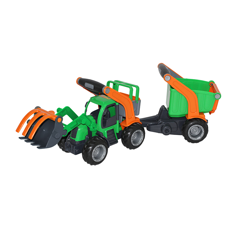 Xe xúc đồ chơi kết hợp xe kéo GripTrac - Wader Toys (Mẫu ngẫu nhiên