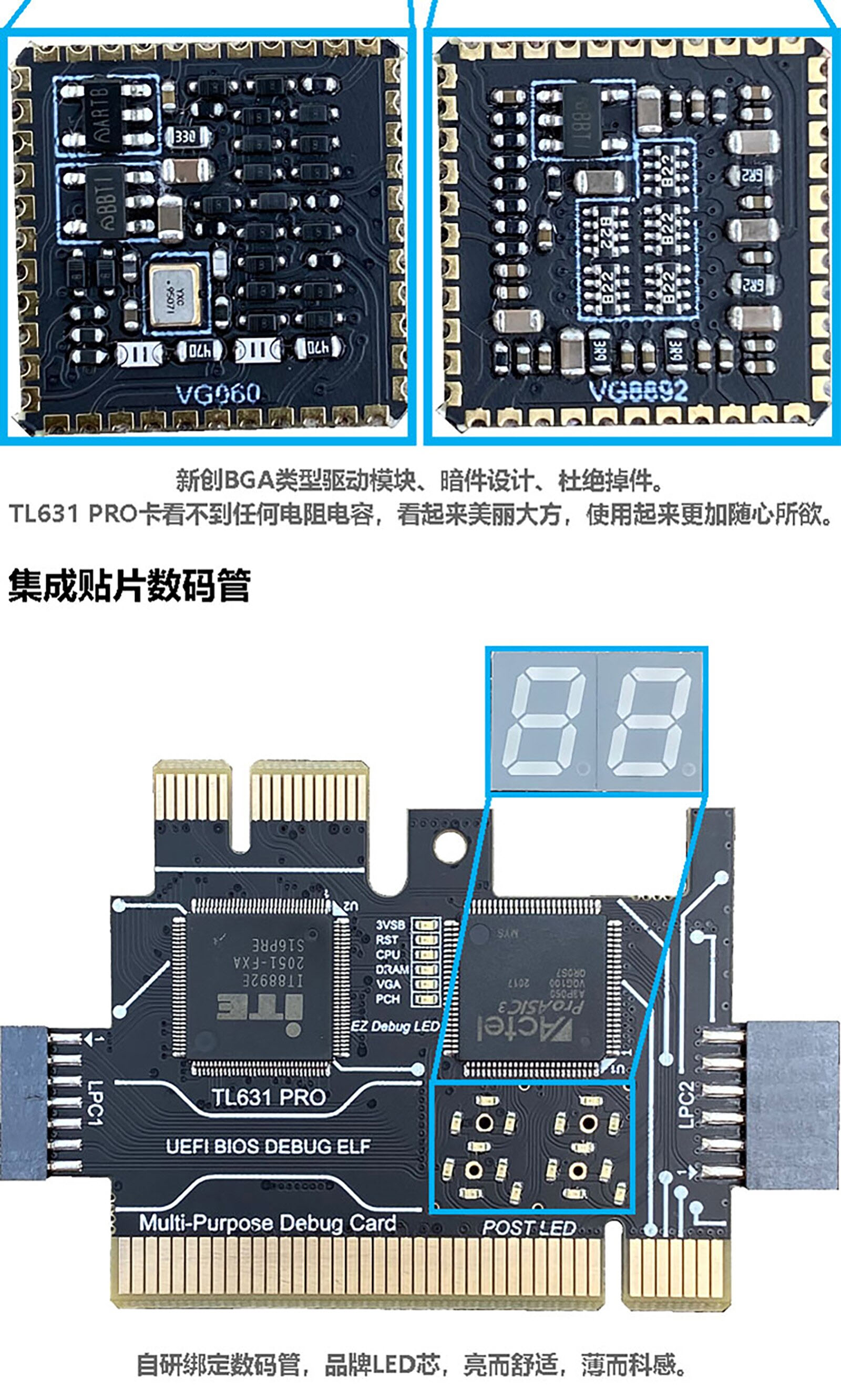 Card Phân Tích Chẩn Đoán Lỗi Bàn Phím PCI Laptop Phổ Biến TL631 PRO. Card test main PC, Laptop TL631 PRO Bản 2022. TL631 Pro Diagnostic Card Universal Laptop PCI Expansion Card PCI-E Mini LPC Motherboard Diagnose Analyzer Tester Debug Cards