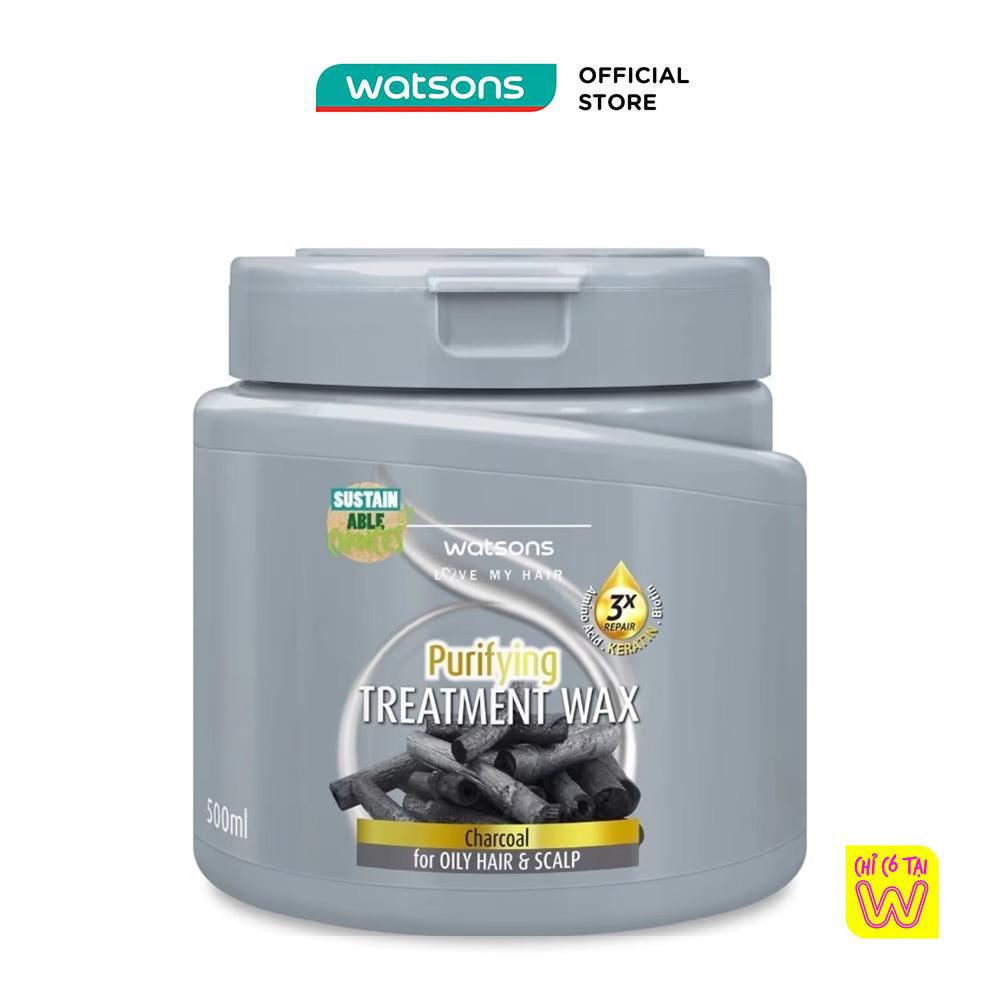 Kem Ủ Tóc Watsons Treatment Wax Charcoal For Oily Hair Scalp 500ml