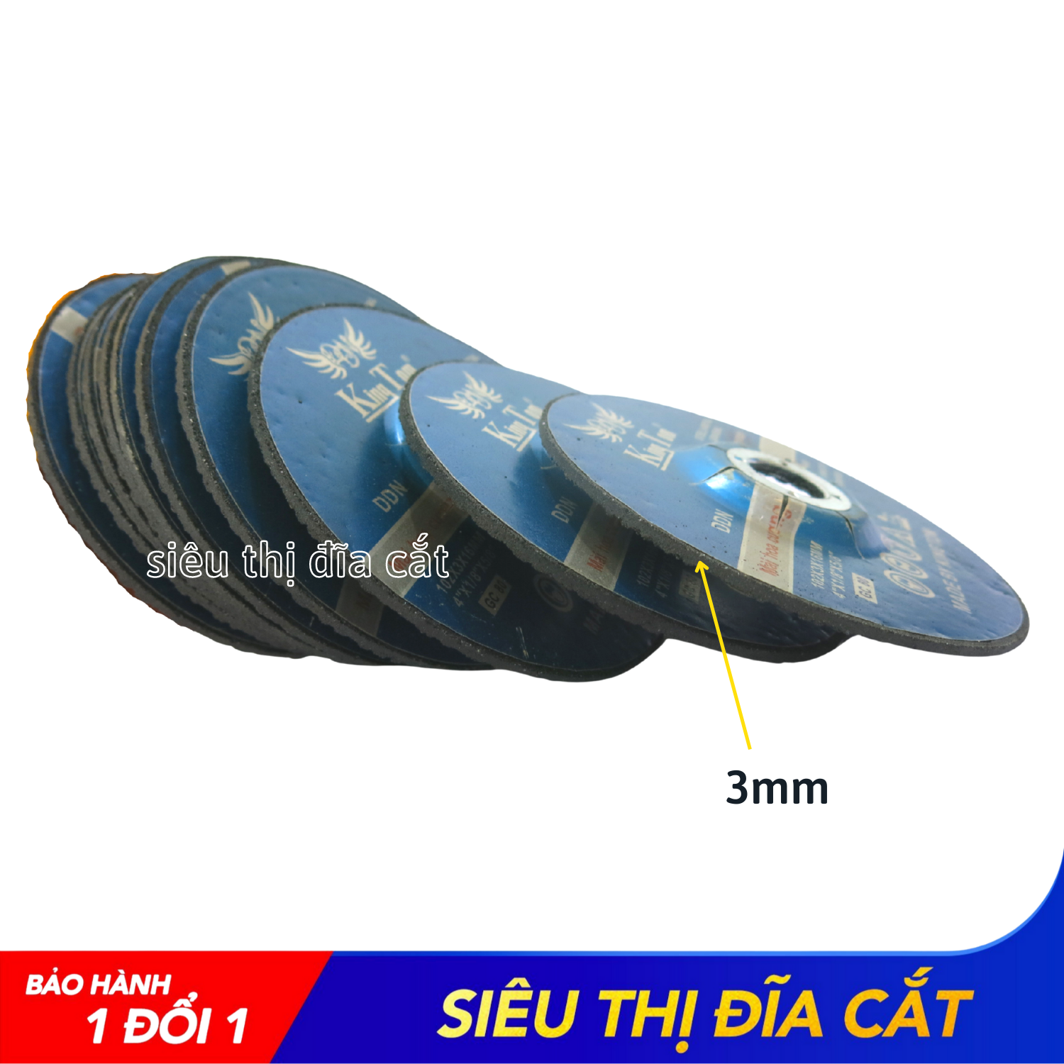 Phíp Mài Hoa Cương KingTom - Số 80 - Hộp 25 Viên - Mài Sắc Bén - Êm Tay