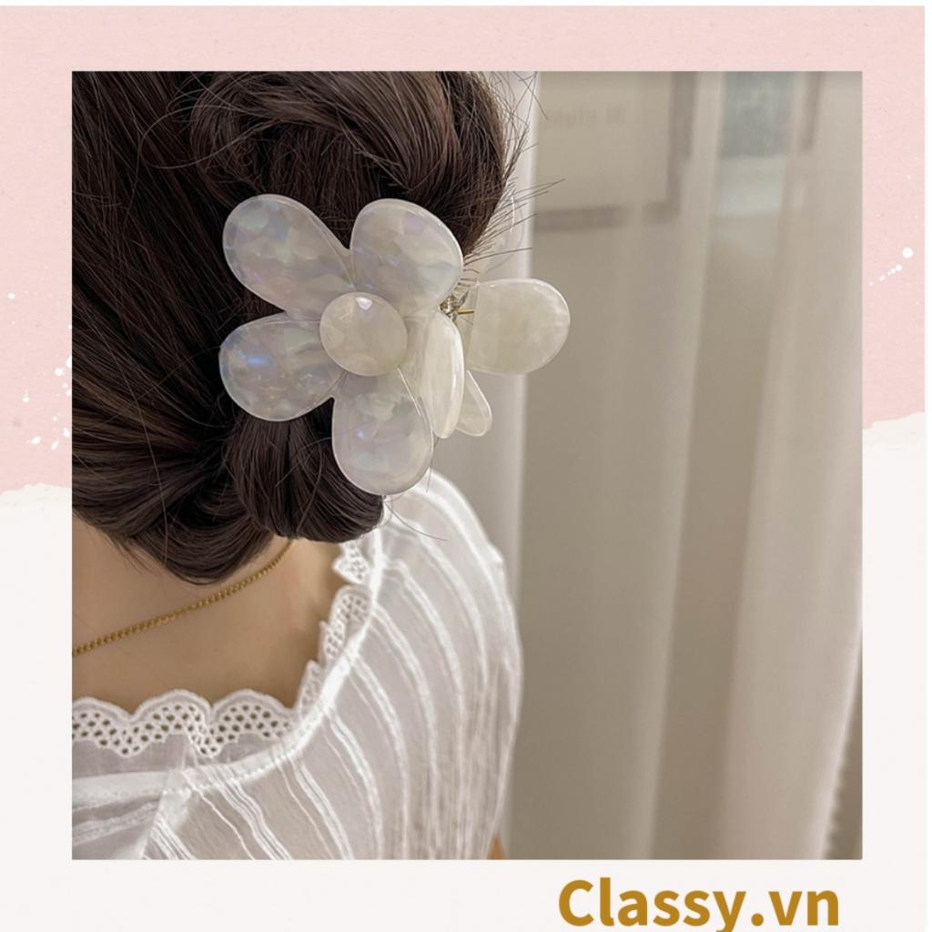 Kẹp càng cua, kẹp tóc Classy cỡ lớn hoa nhiều màu PK1611