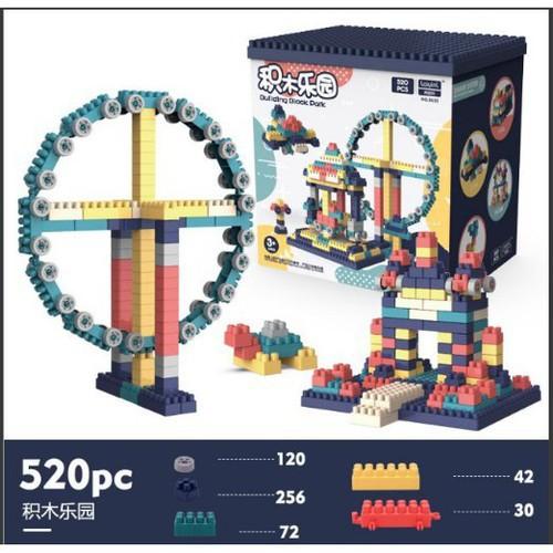 Bộ lắp ráp giá rẻ, Xếp Hình Nhật Bản Hộp 520 Chi Tiết Cho Bé