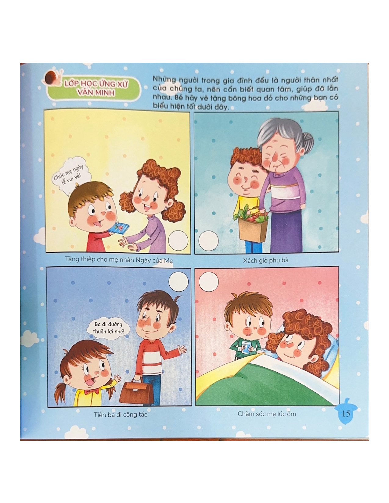 Dạy Con Học Lễ Giáo - Lớp Lá 1 - Tứ Diệp Thảo - Vanlangbooks