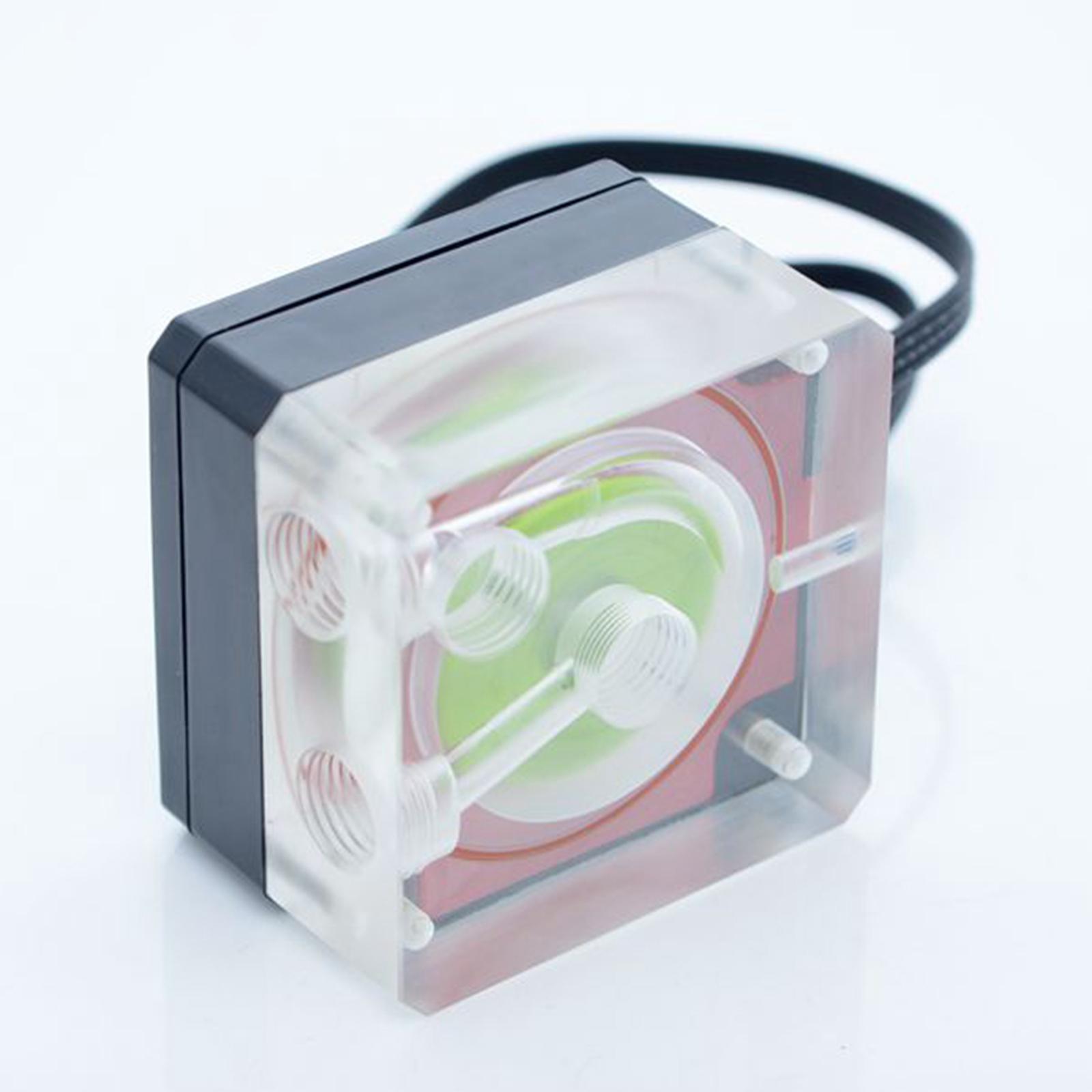 Cubic Water Cooling Pump DC 12V PWM Speed Control Meters