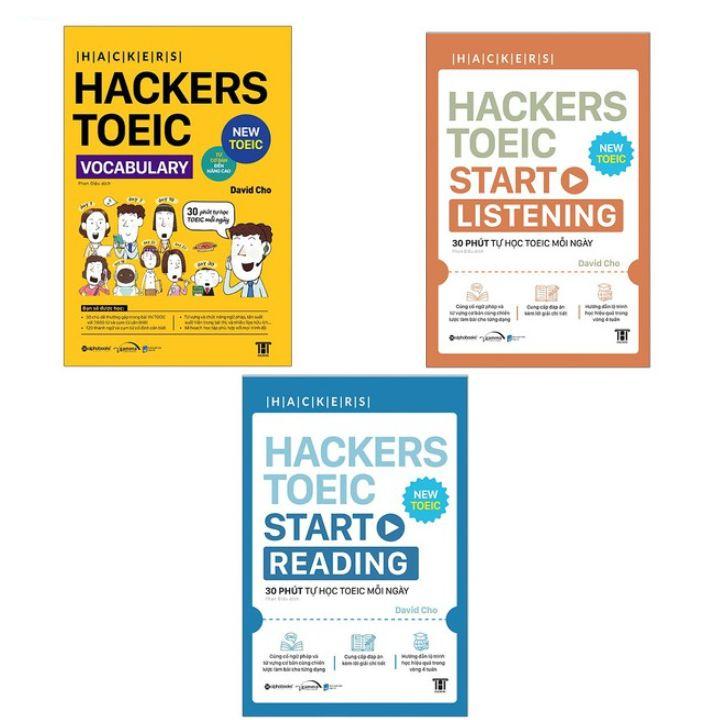  Combo Hackers TOEIC : VOCABULARY + READING + LISTENING - Bản Quyền