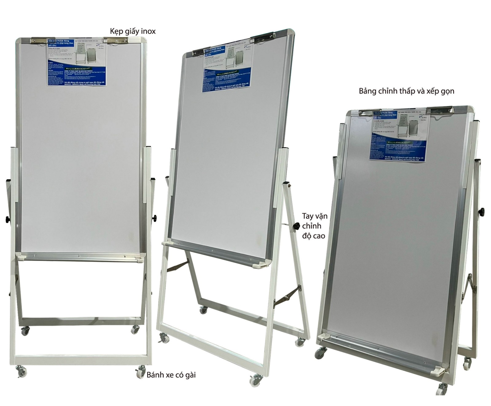 Bảng Flipchart từ trắng viết bút lông BAVICO 60x100cm