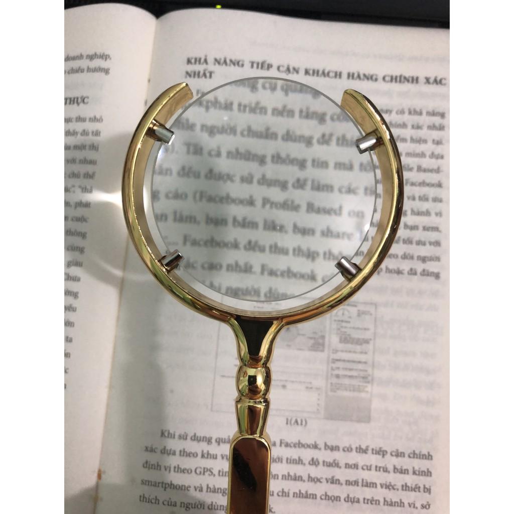 Kính lúp Magnifier Nga 70mm gọng inox 304 siêu bền đẹp vàng bóng sang trọng Hcm