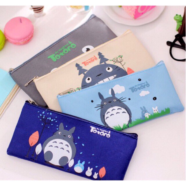 Bóp Bút Viết Vải In Hình Totoro