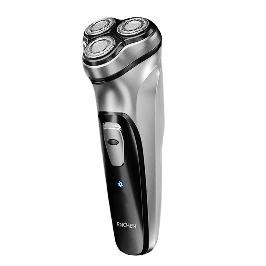 2pcs USB Rechargeable Men 3D Rotary Electric Beard Shaver Beard Trimmer