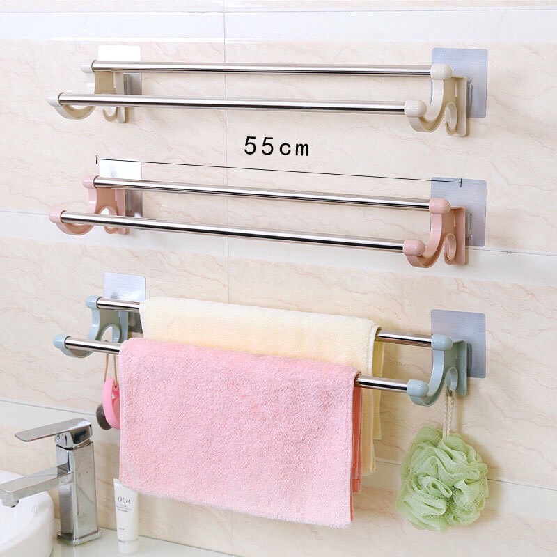 GIÁ TREO KHĂN MẶT DÁN TƯỜNG INOX