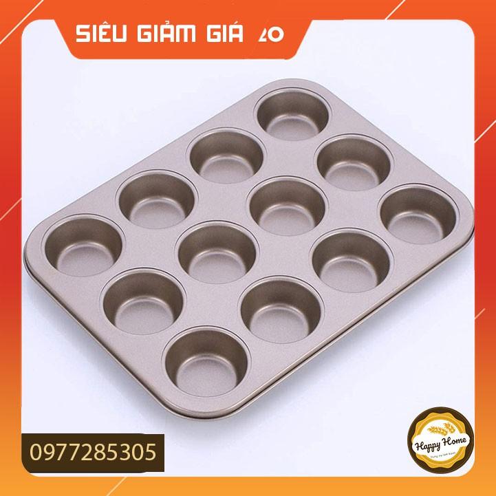 Khuôn cupcake muffin 12 lỗ chống dính CHẤT LƯỢNG CAO