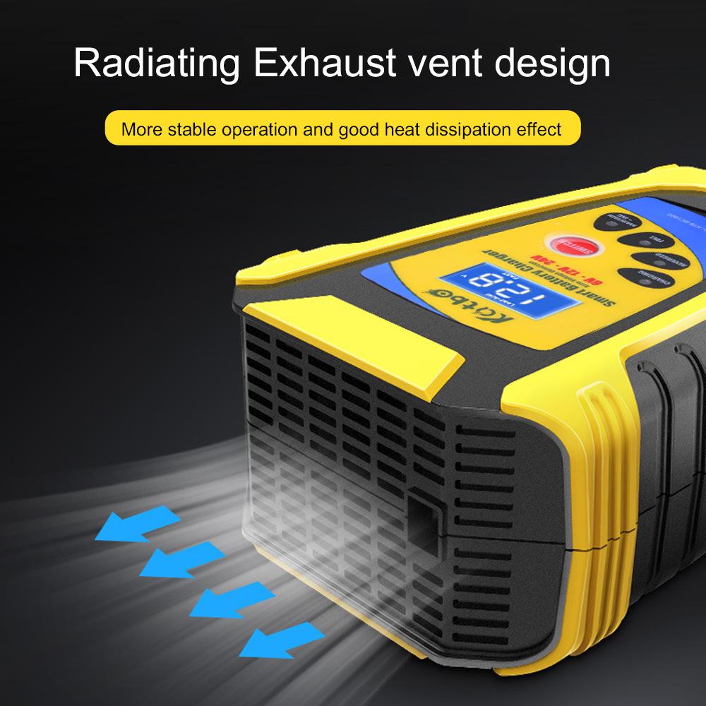 Khuyến mại 6V12V24V6A xe máy ô tô xe tải sạc ắc quy sạc sạc thông minh sạc ắc quy chì-axit đa năng