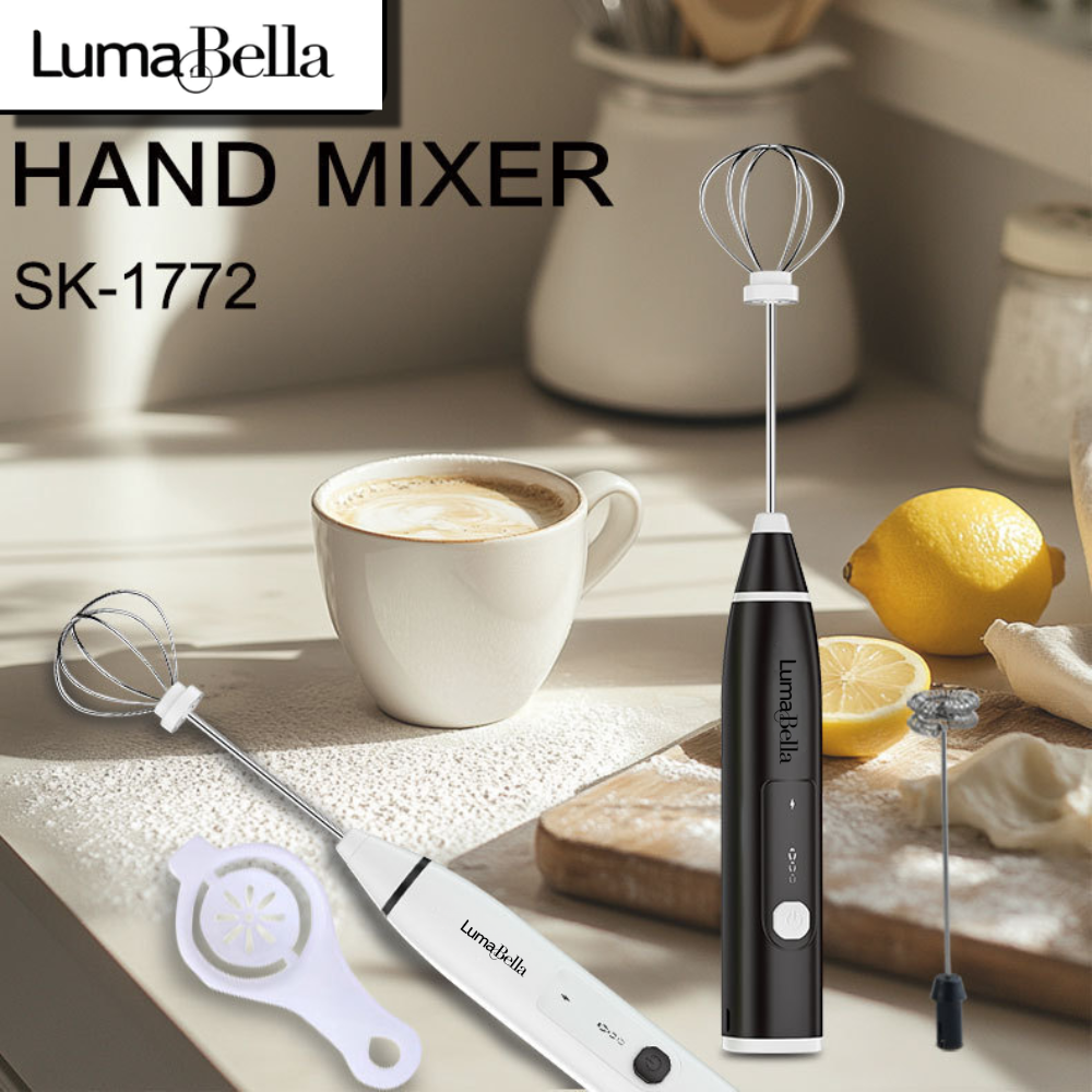 Máy đánh trứng, tạo bọt sữa cafe Lumabella LB-1772 thiết kế cầm tay cỡ nhỏ tiện dụng cho gia đình - DELIYA - HÀNG CHÍNH HÃNG